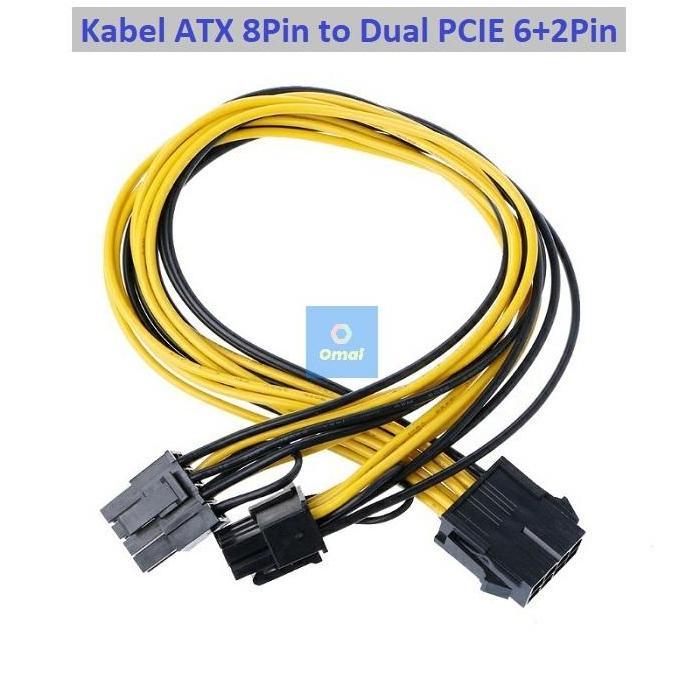 Kabel ATX 8pin Female to Dual 8pin 6+2 Female VGA PSU Power PCIE