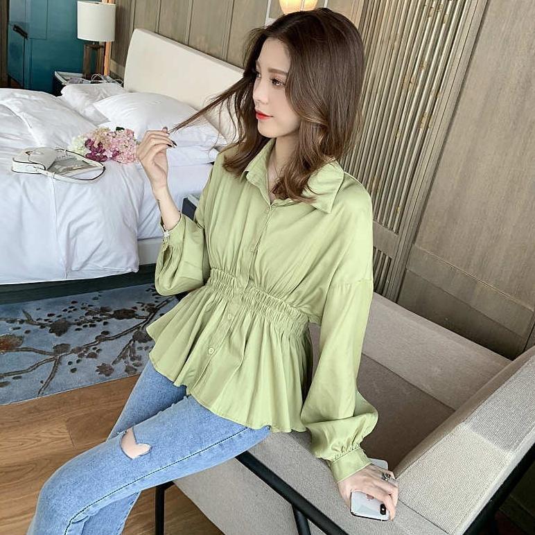 Grade Ori (Fit To Xl) Brianna Top - Blus Kemeja Wanita Blouse Kualitas Import Gaya Elegant Korea Ker