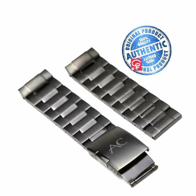 JUAL RANTAI JAM TANGAN STAINLES STEEL BLACK AC9205 AC 9205 24MM ORI