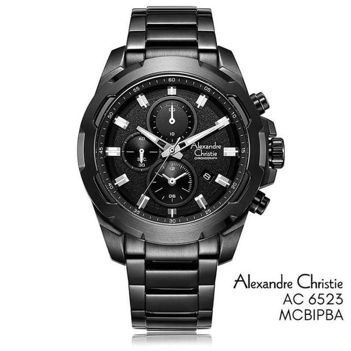 ALEXANDRE CHRISTIE AC6523 AC 6523 BLACK JAM TANGAN