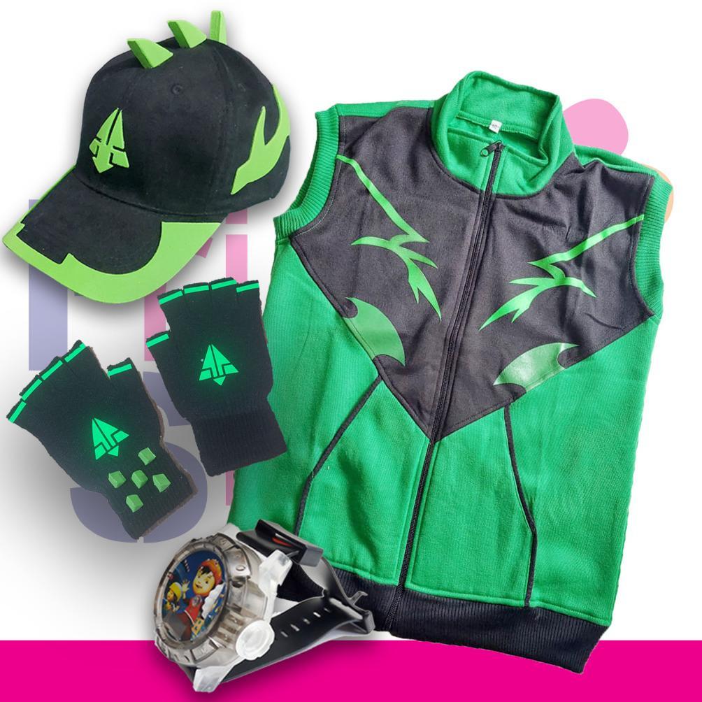 paket kostum rompi boboiboy kuasa duri / thorn stokready