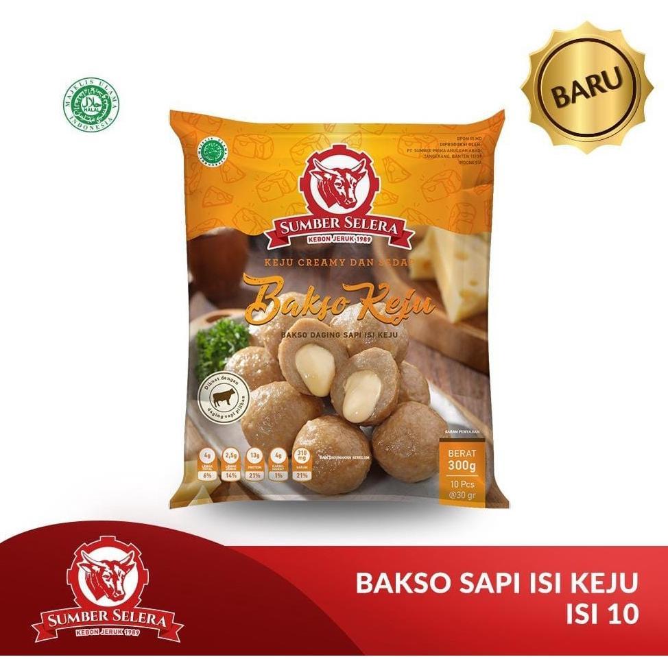 Terbaru Bakso Sapi Keju SB / New Sumber Selera Premium isi 10pcs