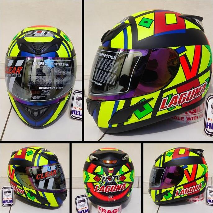 TERMURAH - HELM JPN FULLFACE ORIGINAL MOTIF LAGUNA