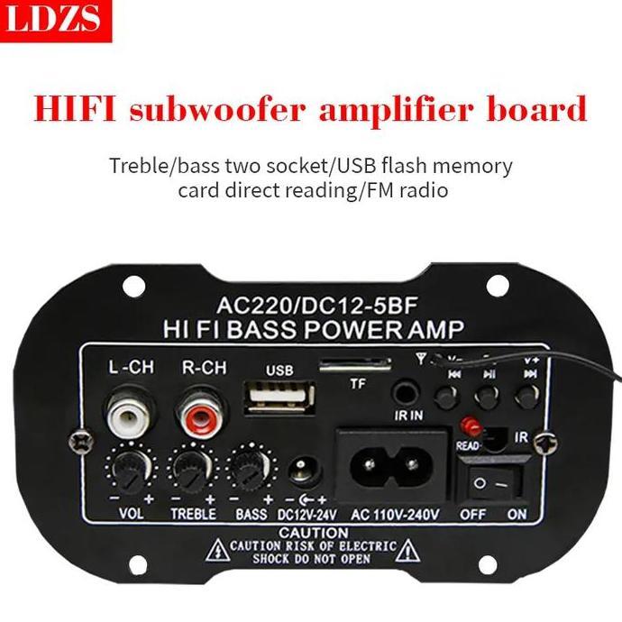 5 INCH MULTI-FUNGSIONALKARTU AMPLIFIER DIGITAL BLUETOOTH RUMAH MOBIL12V/24V/220V AMPLIFIER BLUETOOTH
