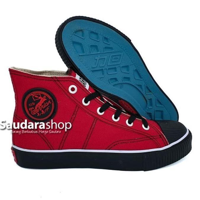 Sneakers Pria Sepatu Warrior Classic Red High / Sepatu Warrior Classic Merah Hc