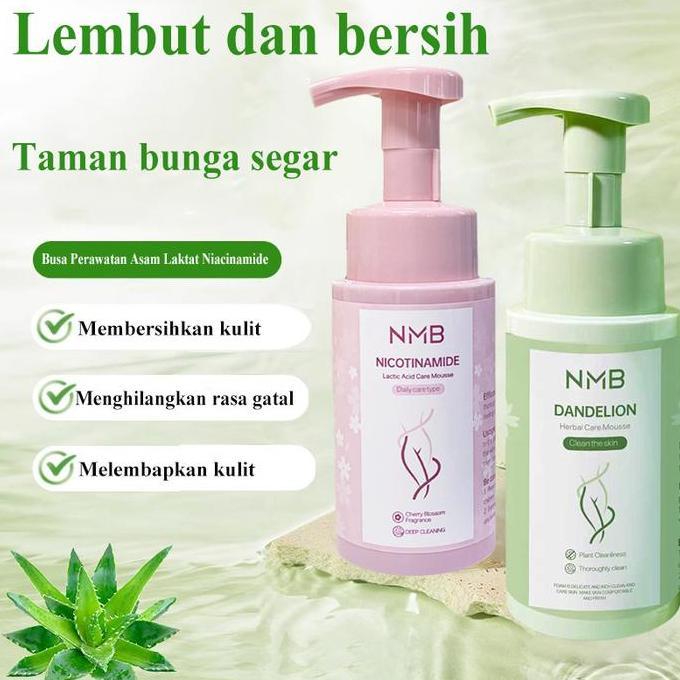 NMB Care Mousse, diformulasikan dengan niacinamide dan asam laktat, membersihkan dengan lembut