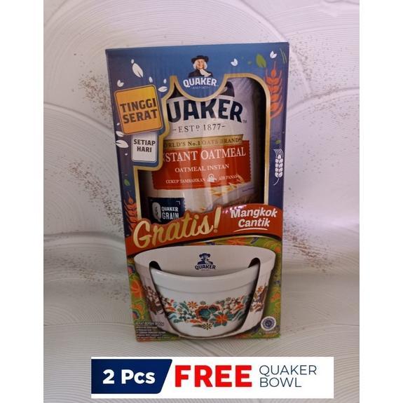 Terbaru Quaker Oat Instant 800gr Koleksi Cantik Sarapan Sehat (Edisi Ramadhan Mangkok Cantik Tersedi