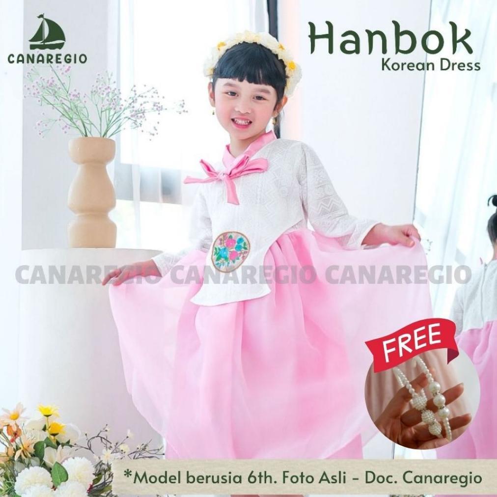 Hanbok Anak Korea BROCADE Rok Organza Dress Hanfu