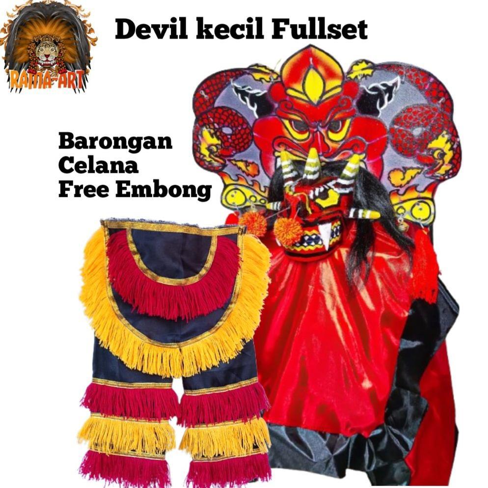Barongan Devil Kecil Anak 2-6 Tahun Fullset