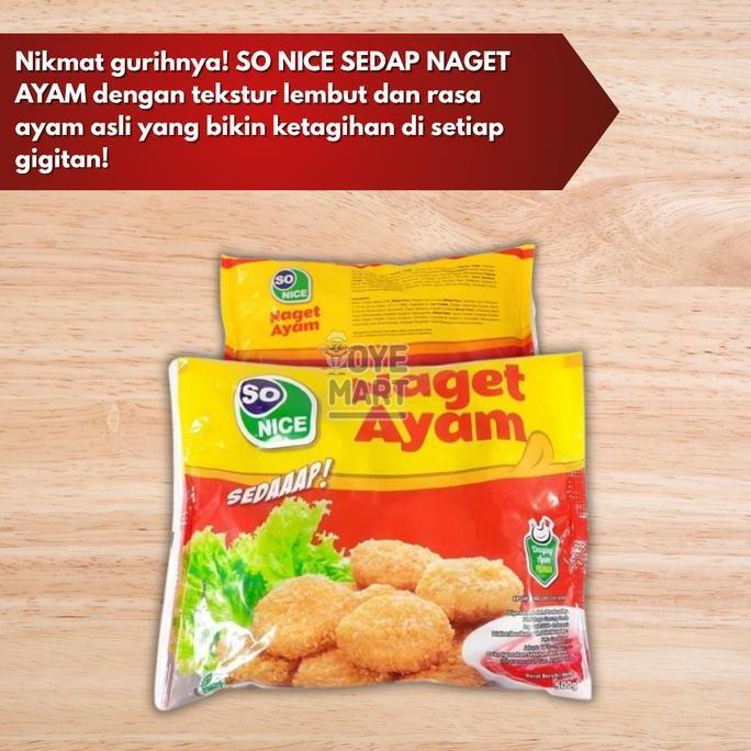 Carne- So Nice Sedap Chicken Nugget Ayam (Naget Ayam) 500Gram