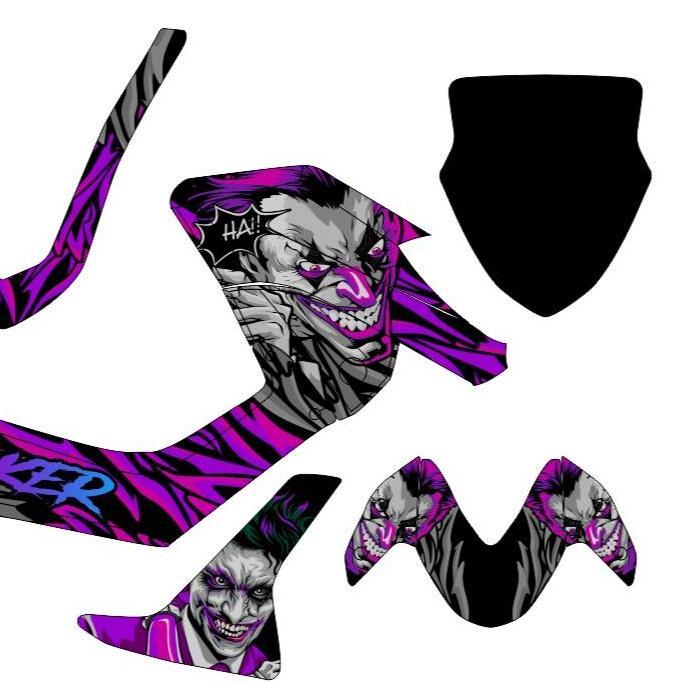 Decal stiker NMax Old motif joker warna ungu