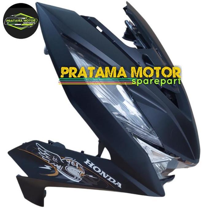 Cover Tameng Body Depan Beat street K1A Hitam Doff 2020 2 2022 2023