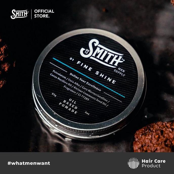 Nawavi889 - Smith Men Supply - Fine Shine Hair Pomade Oil Based 85Gr / Minyak Rambut Pria Wangi / Sc