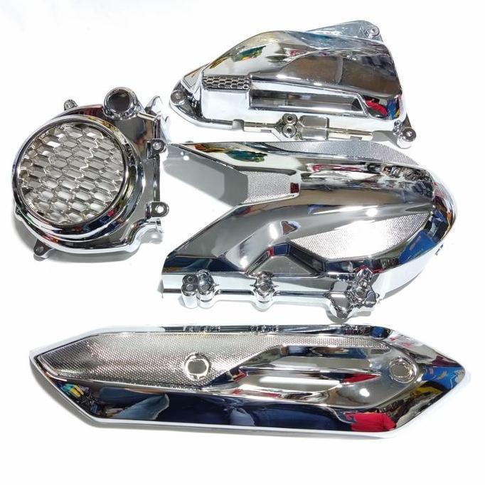 Cover tutup Cvt 1paket Chrome Genio beat street 2020 beat deluxe