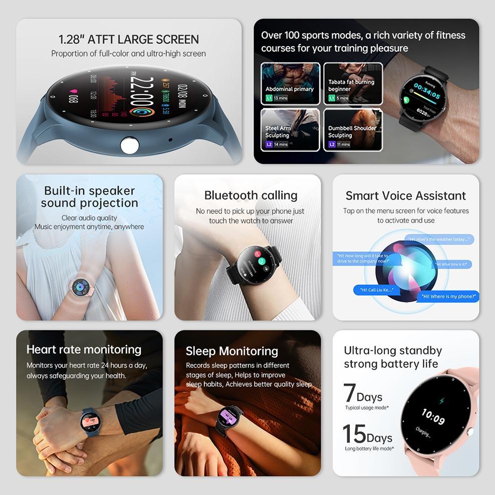 BIG PROMO BOZLUN B50S Smartwatch Fitness Trackers Smartwatch Wanita IP68 Jam Tangan Smartwatch Pria 