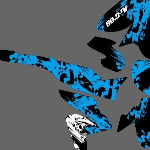Decal VIXION OLD full body WARNA biru hitam