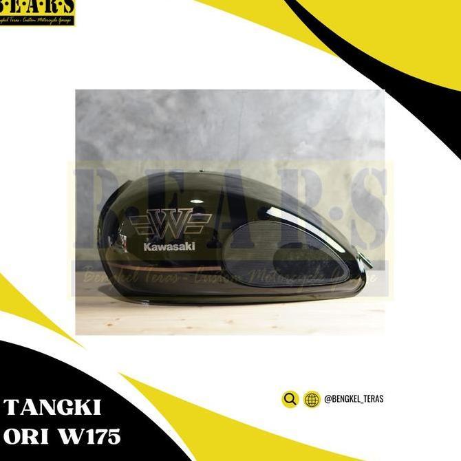 Tangki Bensin Kawasaki W175 Black Edition Striping Gold Orinal Kawasaki Genuine Part