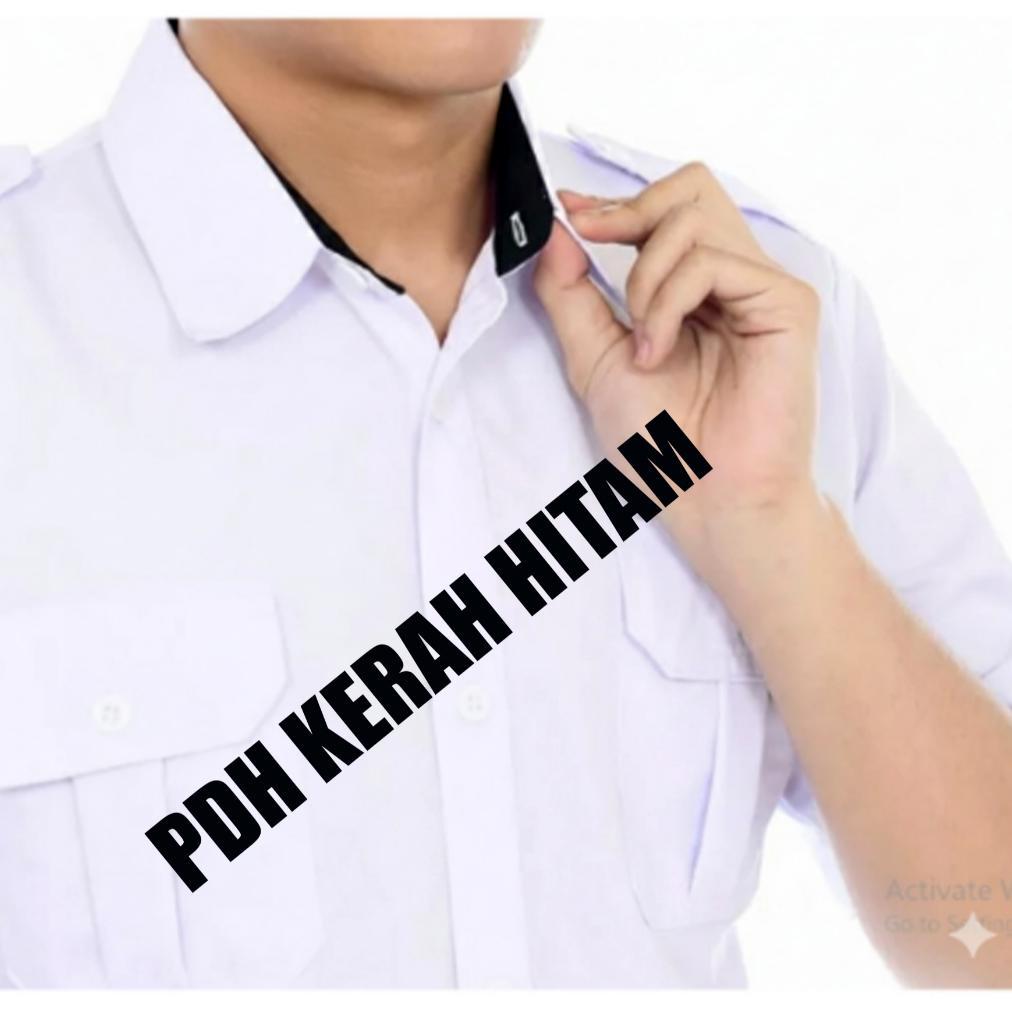 PREMIUM BAJU DINAS PUTIH PRIA LENGAN PENDEK SERAGAM PNS PUTIH PRIA KEMEJA PDH PUTIH PNS PRIA KERAH H