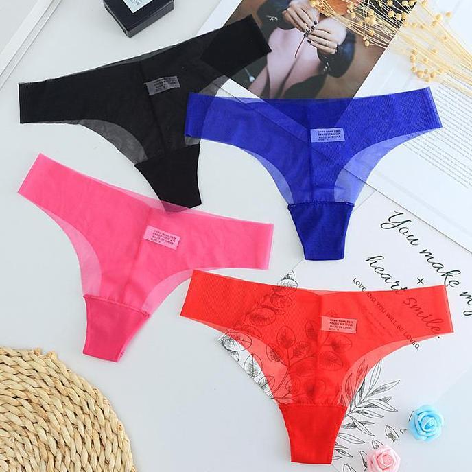 [Nl] Thong Sexy Transparan Wanita Cewek Tempting Seksi Lingerie Linjeri Kelambu Tembus Pandang Bikin