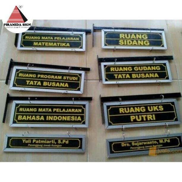 BEBAS ONGKIR - sign board gambar papan gantung kelas nama ruangan (akrilik)