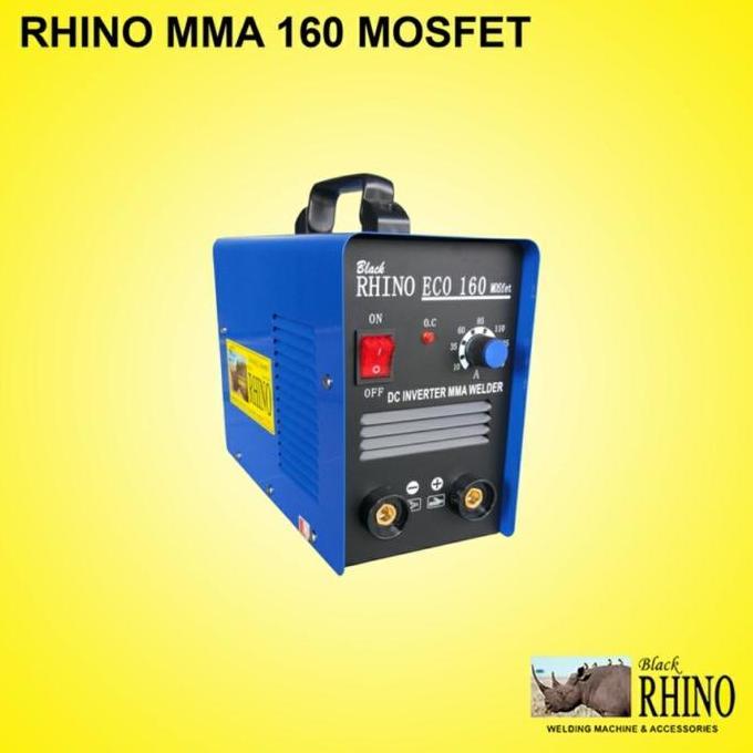RHINO Mesin Las Listrik Welding Inverter Travo Las MMA ECO 160 MOSFET RHINO Portable 900 Watt