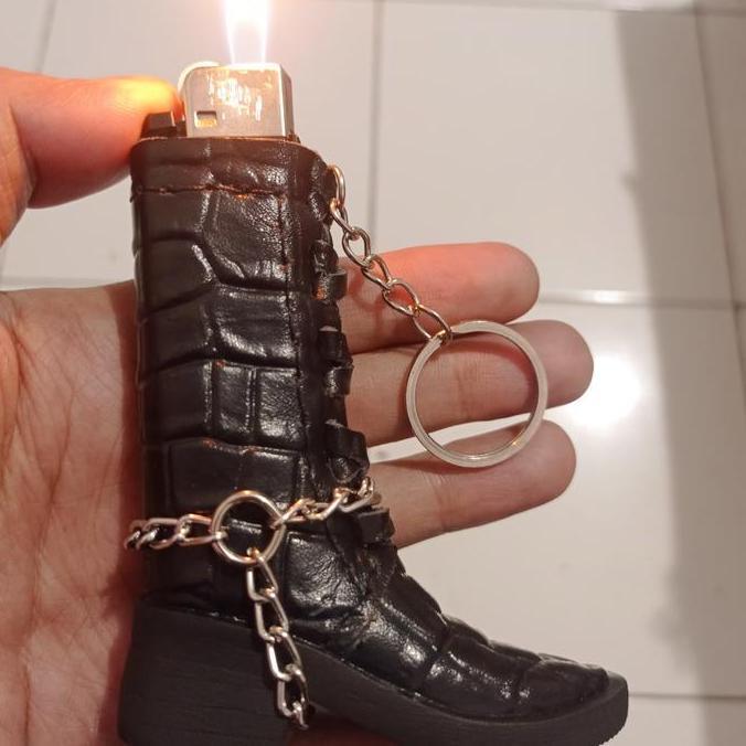 case cricket leather bungkus korek api zippo