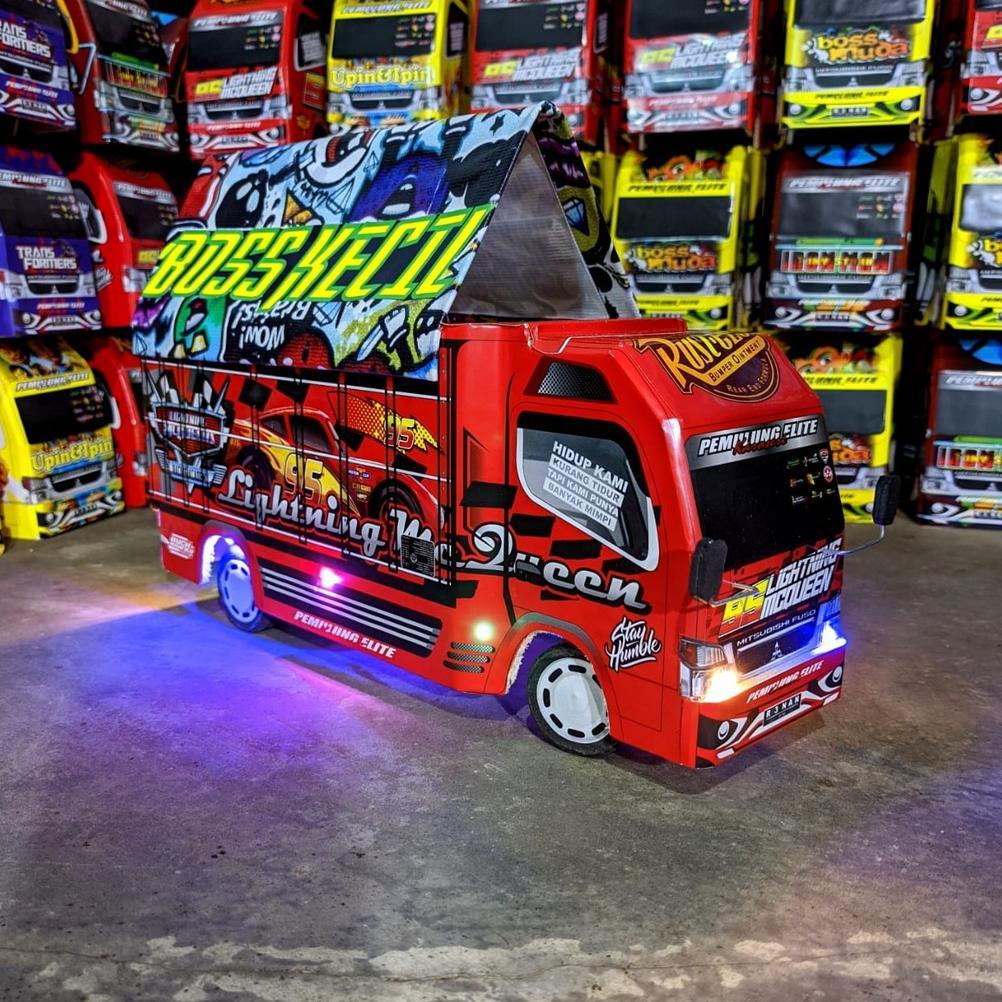 MINIATUR TRUK OLENG MINIATUR TRUK LAMPU TERPAL MURAH TRUK OLENG RODA KAYU BISA COD
