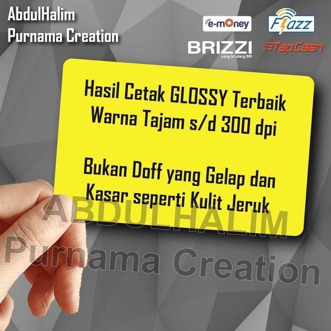 Kartu Emoney / Etoll / Flazz Custom 2 sisi Desain Marble Marmer Glossy