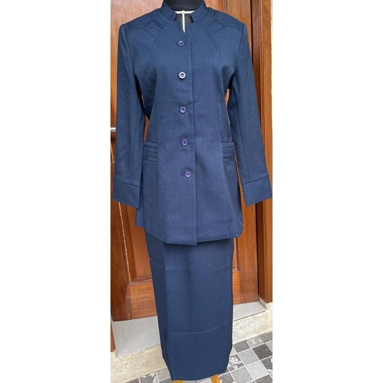 ORIGINAL SETELAN BLAZER WANITA BIRU DONGKER || BLAZER GURU || SERAGAM GURU JUMBO