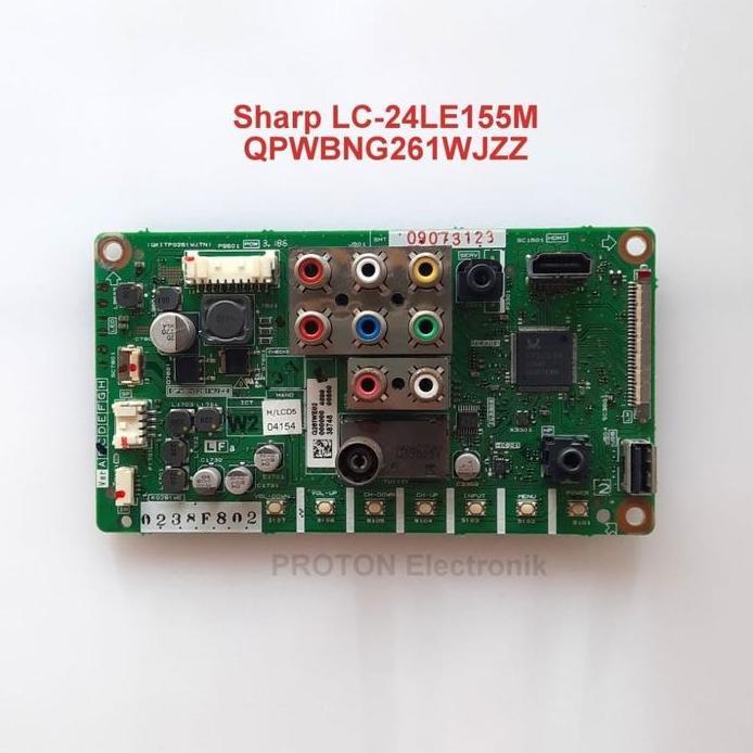 Mainboard LED TV Sharp Aquos LC-24LE155M LC 24LE155M 24LE155 LC24LE155M Mesin Matherboard LCD QPWBNG