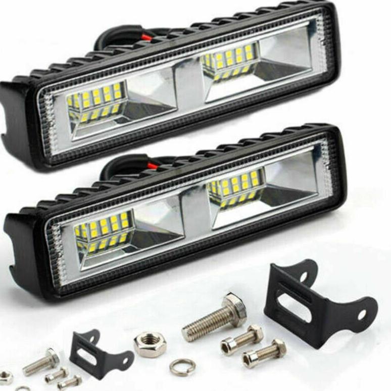 Terbaru 1Pc Lampu Tembak Sorot 12 Mata 50 Watt 6000K 12-24V Anti Panas Lampu Sorot Foglamp Motor Mob