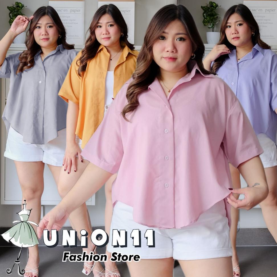 Union11  -  Kemeja Jumbo Xxxxl Wanita Ld 130 /  Atasan Jumbo Wanita Ld 130 / Kemeja Wanita Jumbo Ld 