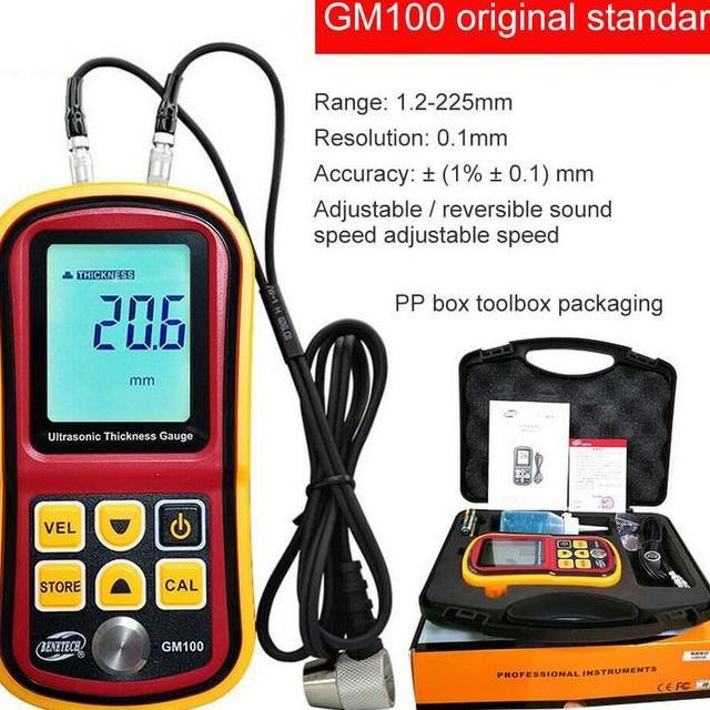 Ultrasonic Thiness Gauge Gm100 Benetech Tester Gm100 Gm 100 Meter