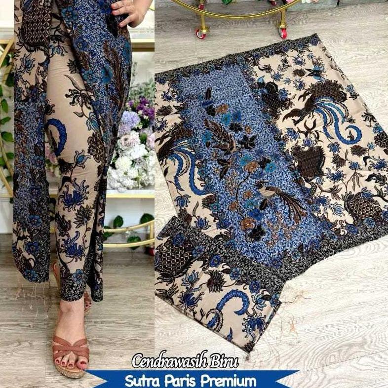 Kamen Paris Sutra ATBM Set Selendang / Kamen Endek Songket Bali Kebaya Wisuda