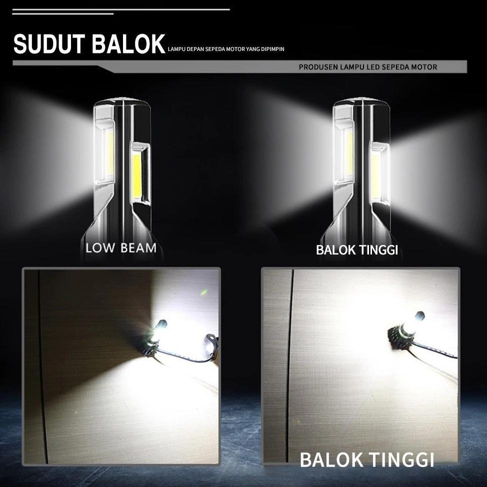 Premium Lampu Led 6 Sisi Lampu Led Rtd 3 Sisi 100% Original Garansi Ac Dc + Kipas Bohlam Dop Lampu D