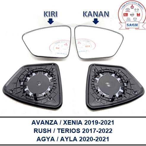 Limited Kaca Spion Avanza Xenia Rush Terios Agya Raize 2019 - 2022 Bracket Ori (Kaca + Bracket Hitam