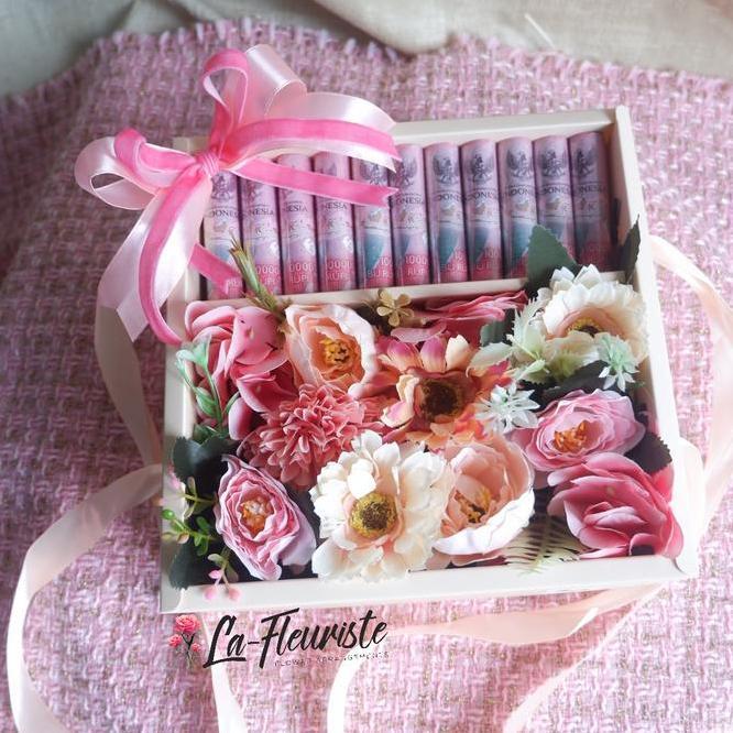 Flower Box Bunga Box Buket Bunga Money Box Buket Box Hadiah