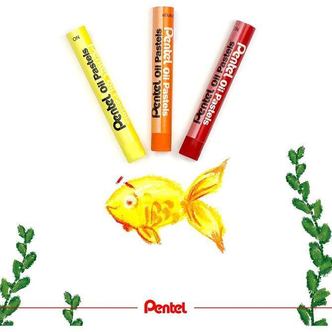Cod,Bisa- Crayon Pentel Arts Oil Pastels 50 Rna / Colour / Color