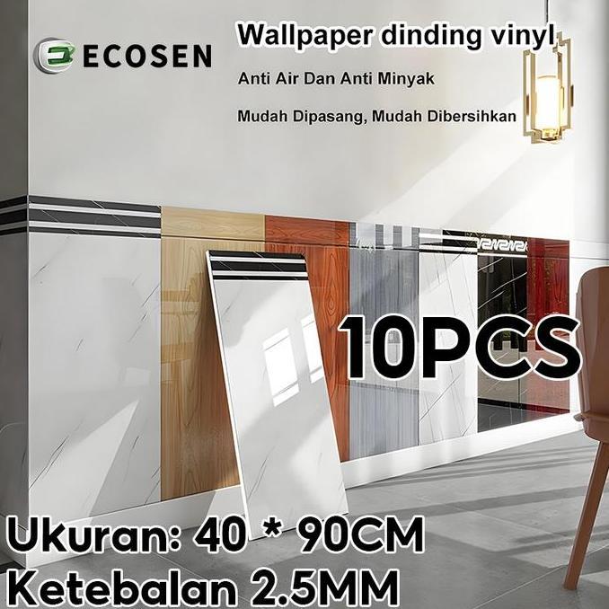 Tokoro- Ecosen Llpaper Dinding Vinyl Marble 40 X 90 Cm / Lantai Vinyl Keramik Marbel Granit / Stiker