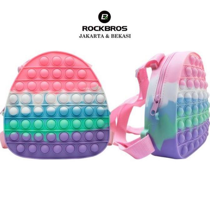 Tas Pop It Bag Backpack Sultan Sekolah Anak Fidget Toys Mainan Squishy