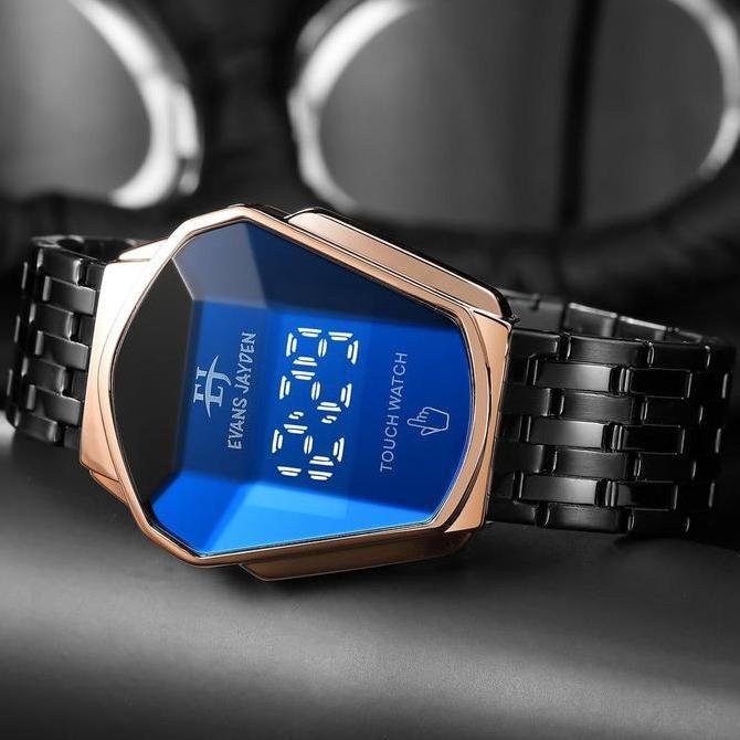 Boshi- Evans Jayden Jam Tangan Pria 9953 Rantai Stainless Steel Dital Touch Screen Sapphire Glass Te