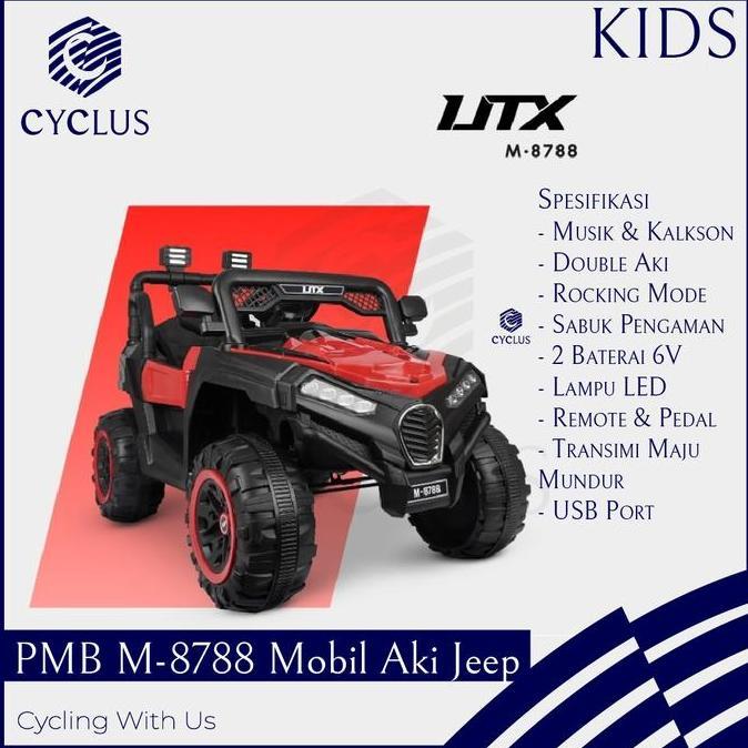 Promo Mobil Aki Jeep Pmb M-8788 M8788 Utx Mainan Anak Remote Control 8788 Cod