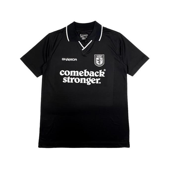 Fotwell- Ghanior Comeback Stronger Casual Jersey Vintage Retro Regular Fit Simple Elegan Warna - Bla