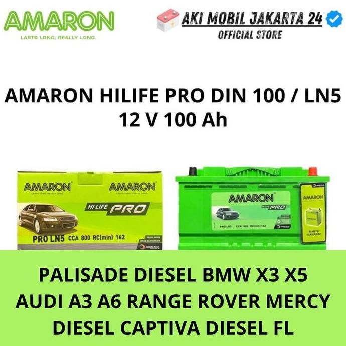 BEBAS ONGKIR - Aki Amaron Din 100 CAPTIVA DIESEL 12 V 100 Ah PALISADE DIESEL