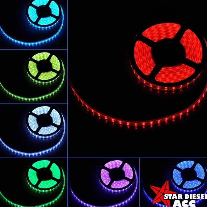 BEBAS ONGKIR - LAMPU LED STRIP 5 METER RGB 24VOLT PLUS REMOTE