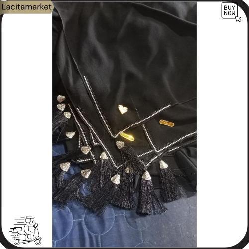 Khimar.Instant.Hitam.Khimar.Temboro.Khimar Ziper Ready Stock