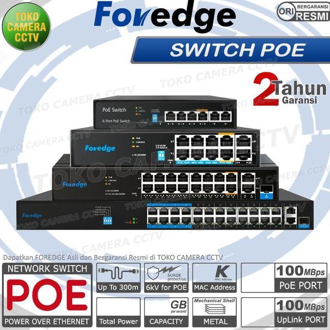 TERLARIS SWITCH POE CCTV UNMANAGED IP CAMERA POE 2 UPLINK