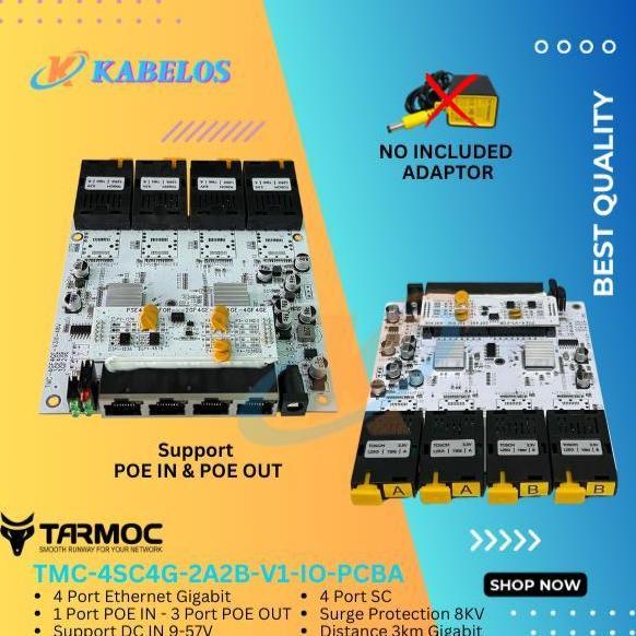 TERLARIS TARMOC TMC-4SC4G-2A2B-V1-IO-PCBA | MEDIA CONVERTER 4 FO 4 LAN / 4FO 4LAN 4SC 4LAN 4 SC 4 LA