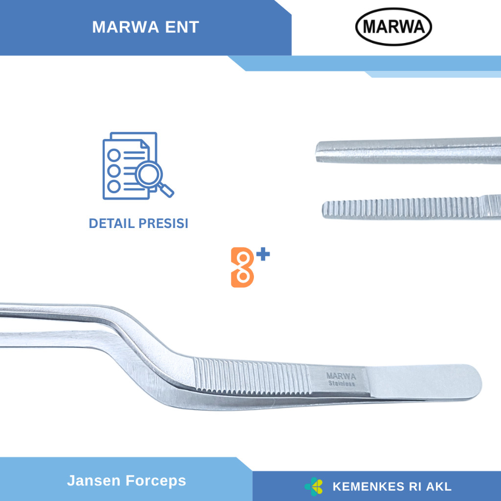 Jansen Nasal Ear Forcep Bayonet Shaped / Pinset Hidung Telinga Bayonet
