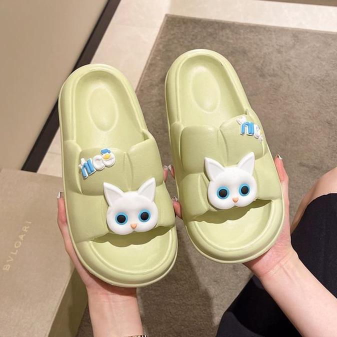 Sandal Karet Jelly Unisex Lucu Sendal Slop Rumah Anti Slip Elastis Sendal Slop Pria Wanita 106 Allsh
